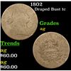 Image 1 : 1802 Draped Bust Large Cent 1c Grades ag