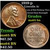 Image 1 : 1919-p Lincoln Cent 1c Grades GEM Unc BN