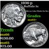 Image 1 : 1936-p Buffalo Nickel 5c Grades GEM+ Unc