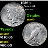 Image 1 : 1926-s Peace Dollar $1 Grades Select Unc