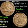 Image 1 : 1858 SL Flying Eagle Cent 1c Grades vf+