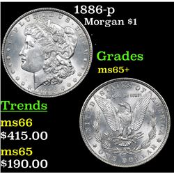1886-p Morgan Dollar $1 Grades GEM+ Unc