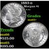 Image 1 : 1883-o Morgan Dollar $1 Grades GEM+ Unc