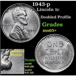 1943-p Lincoln Cent 1c Grades GEM+ Unc