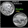Image 1 : 1938-d Buffalo Nickel 5c Grades vf++