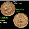 Image 1 : 1902 Indian Cent 1c Grades Choice AU