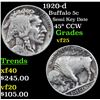 Image 1 : 1920-d Buffalo Nickel 5c Grades vf+