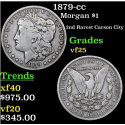 1879-cc Morgan Dollar $1 Grades vf+