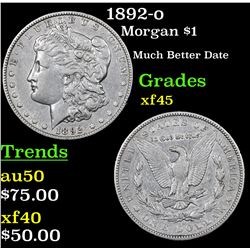 1892-o Morgan Dollar $1 Grades xf+