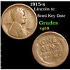 Image 1 : 1915-s Lincoln Cent 1c Grades vg+