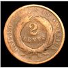 Image 3 : 1864 Two Cent Piece 2c Grades vg+