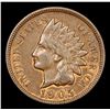 Image 2 : 1905 Indian Cent 1c Grades xf+
