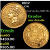 Image 1 : 1862 G$1 $1 Grades Unc Details