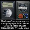 Image 1 : 2002-p Olympic Salt Lake . . Proof Commem Dollar 1 Graded GEM++ Proof Deep Cameo By USCG