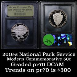 2016-d National Park Service . . Proof Commem Half Dollar 50c Graded GEM++ Proof Deep Cameo By USCG