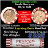 Image 1 : Mixed small cents 1c orig shotgun roll, 1918-d Wheat Cent, 1925-s Wheat Cent other end