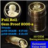 Image 1 : Proof 2005-s Sacagawea dollar roll $1, 20 pieces