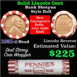 ***Auction Highlight*** Key Date 1931-s Wheat Cent end, Mixed small cents 1c orig shotgun roll, WOW 