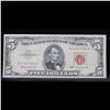 Image 2 : 1963 $5 Red seal United States Note . . Grades xf
