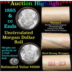 ***Auction Highlight*** 1885 & CC Uncirculated Morgan Dollar Shotgun Roll . . (fc)