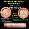 Image 1 : ***Auction Highlight*** Indian 1c Shotgun Roll, 1909 end, KEY date 's' mint on the other, Wow! . . (