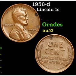 1956-d Lincoln Cent 1c Grades Select AU