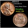 Image 1 : 1954-d Lincoln Cent 1c Grades Choice+ Unc RB