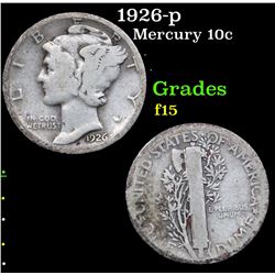 1926-p Mercury Dime 10c Grades f+