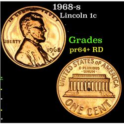 1968-s Lincoln Cent 1c Grades Gem++ Proof Red