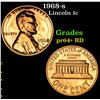 1968-s Lincoln Cent 1c Grades Gem++ Proof Red