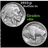 Image 1 : 1923-p Buffalo Nickel 5c Grades vf+