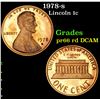 Image 1 : 1978-s Lincoln Cent 1c Grades Gem++ Proof Red DCAM