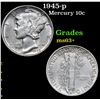 Image 1 : 1945-p Mercury Dime 10c Grades Select+ Unc