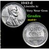 Image 1 : 1943-d Lincoln Cent 1c Grades Choice+ Unc