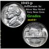 Image 1 : 1945-p Jefferson Nickel 5c Grades Choice+ Unc