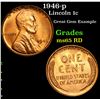 Image 1 : 1946-p Lincoln Cent 1c Grades GEM Unc RD
