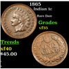 Image 1 : 1865 Indian Cent 1c Grades vf++