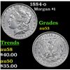 Image 1 : 1884-o Morgan Dollar $1 Grades Select AU