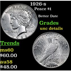 1926-s Peace Dollar $1 Grades Unc Details