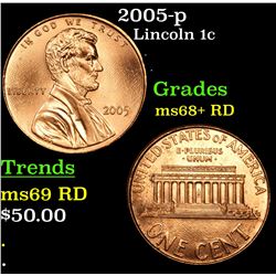 2005-p Lincoln Cent 1c Grades GEM++ RD