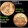 Image 1 : 2005-p Lincoln Cent 1c Grades GEM++ RD