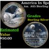 Image 1 : America In Space First Rendezvous In Space 1oz. .925 Sterling Silver Round Grades