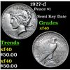 Image 1 : 1927-d Peace Dollar $1 Grades xf