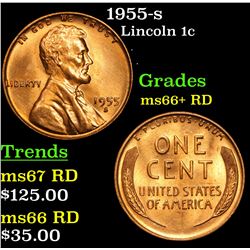 1955-s Lincoln Cent 1c Grades GEM++ RD