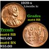 Image 1 : 1929-s Lincoln Cent 1c Grades Choice Unc RB