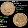 Image 1 : 1864 L Indian Cent 1c Grades g+