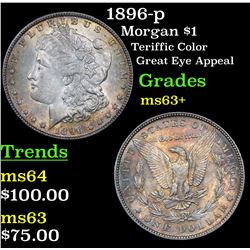 1896-p Morgan Dollar $1 Grades Select+ Unc