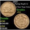 Image 1 : 1857 Flying Eagle Cent 1c Grades vf+