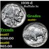 Image 1 : 1938-d Buffalo Nickel 5c Grades GEM++ Unc