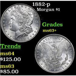 1882-p Morgan Dollar $1 Grades Select+ Unc